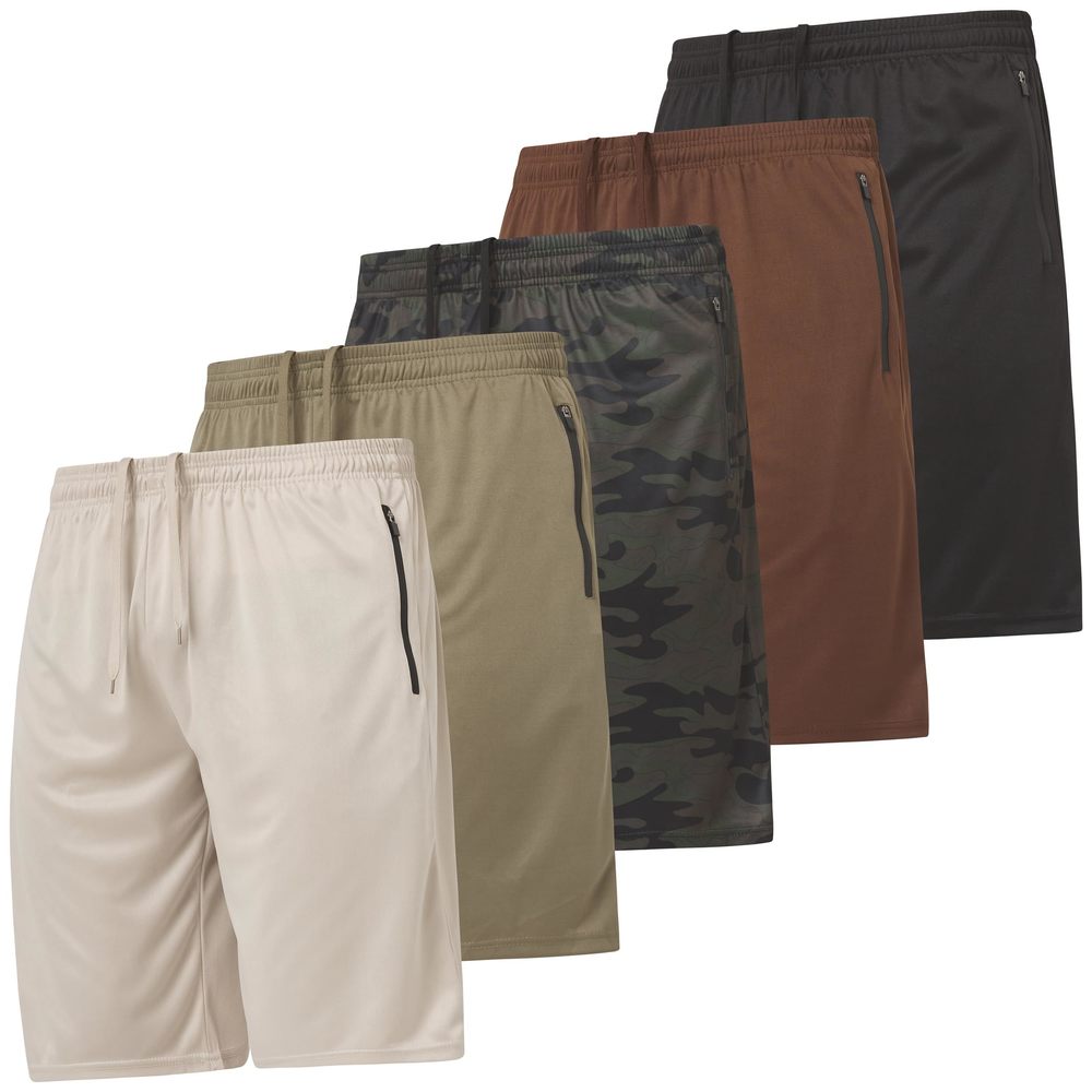NEW Ultra Performance Mens 5 Pack Athletic Running Shorts, Basketball Gym Workou
